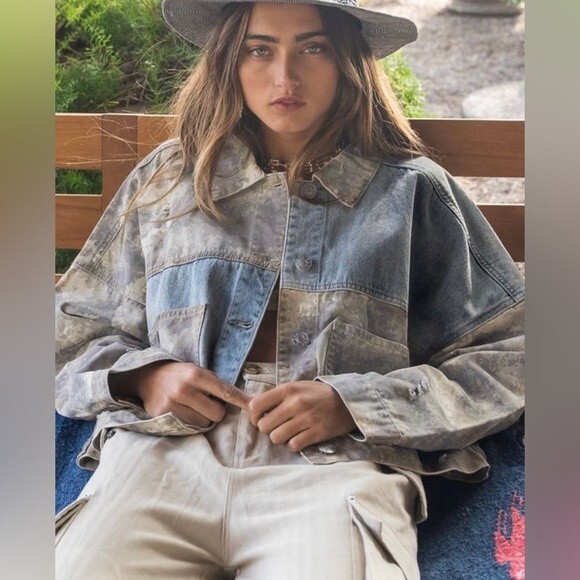 Pol My Love Denim Camo Jacket Small - Picture 5 of 13